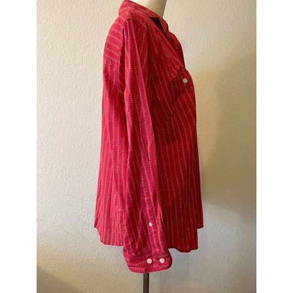 Ralph‎ Lauren Red Collared Long Sleeved Polka Dot Button Down Shirt 1X - Picture 2 of 10